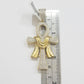 Real 10k Yellow Gold Diamond Ankh Cross Charm Pendant 0.80 CT Mens 2.5Inch