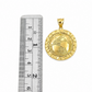 10K Yellow Gold Round World Map Pendant Globe Charm 1.5" Unisex Jewelry
