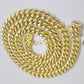 Mens 10k Yellow Gold Chain Neckalce Miami cuban Link 8mm 18" - 30 Inch REAL 10KT