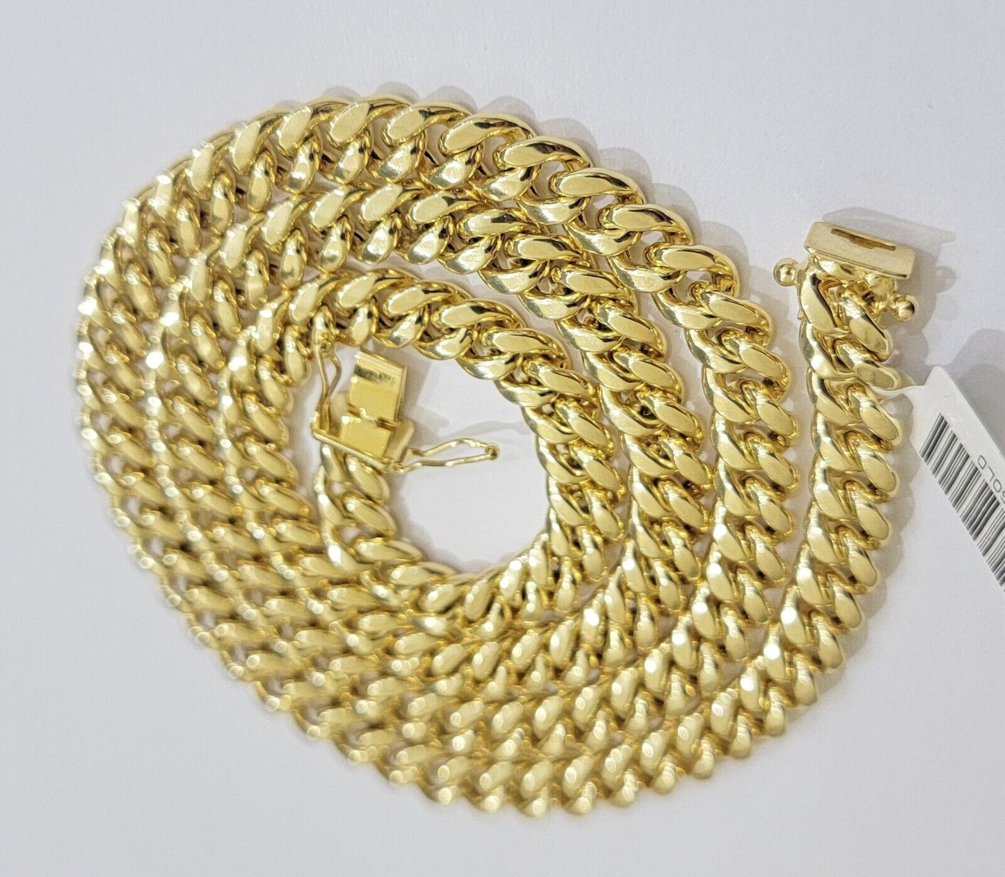 Mens 10k Yellow Gold Chain Neckalce Miami cuban Link 8mm 18" - 30 Inch REAL 10KT