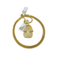 Real 10k Gold Franco Chain Pharaoh Head Charm Pendant Necklace SET 2.5mm 18"-26"