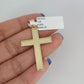 REAL 10k Solid Rope Chain Jesus Cross Charm Pendant 3mm Set 18"-26" in Necklace