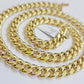 14k Yellow Gold 10mm Chain Miami Cuban Link Necklace 20" choker Men's Real 14 KT