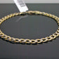 10K Gold Bracelet Real Cuban Link Solid Diamond Cut 5mm 8" Inch REAL Yellow Gold