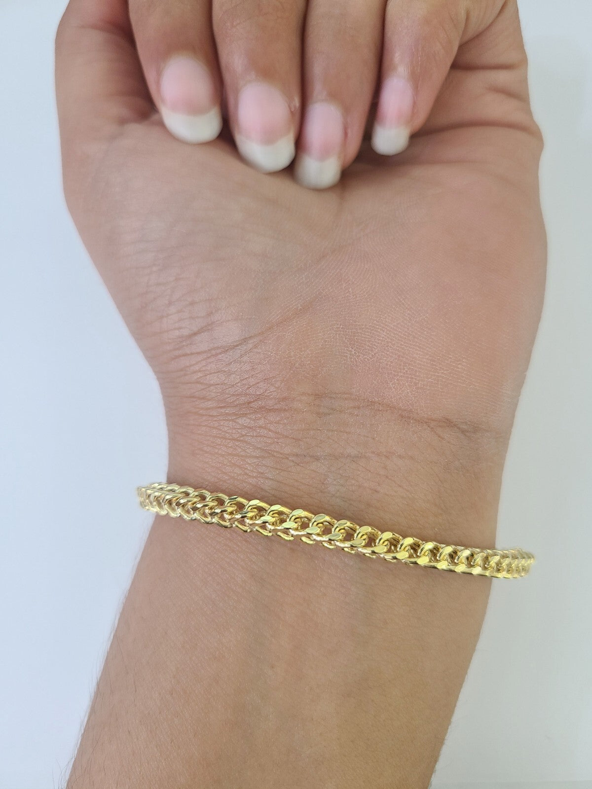 10k Yellow Gold Franco Bracelet 3mm 7.5" Inch Men Women Link Real