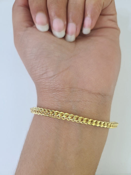 10k Yellow Gold Franco Bracelet 3mm 7.5" Inch Men Women Link Real