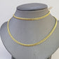 Solid 14k Yellow Gold chain 22 Inch Miami Cuban Necklace 4mm STRONG Links REAL