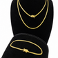 10k Solid Gold Miami Cuban Chain Bracelet Set 2mm 18"-24" Men Women Necklace