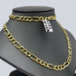 7mm 28" Solid 10k Yellow Gold Figaro Link Chain Heavy Necklace Men Women REAL