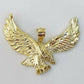 REAL 10k Yellow Gold Eagle Charm Pendant Flying Bird Diamond Cut Yellow Men