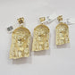 Real 10k Gold Pendant Jesus Head Charm 10kt Yellow Gold For Men's Different Size