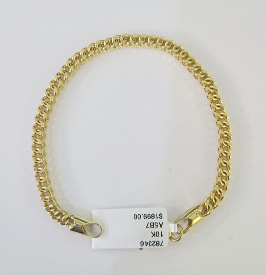 10k Yellow Gold Franco Bracelet 3mm 7.5" Inch Men Women Link Real