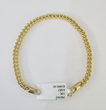 10k Yellow Gold Franco Bracelet 3mm 7.5" Inch Men Women Link Real