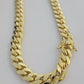 Real 10k Yellow Gold Cuban Link Solid Necklace 11mm 22" 10KT Real Gold Sale