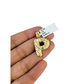 Real 10k Yellow Gold Nugget P Initial Alphabet Charm Pendant 10KT