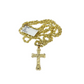 Real 10K Gold Rope Chain 3mm Religious Cross Charm Set Men Women 18"-28"