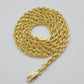 Real 18kt Yellow Gold Rope chain necklace 3mm 18 Inch Men women SOLID 18k