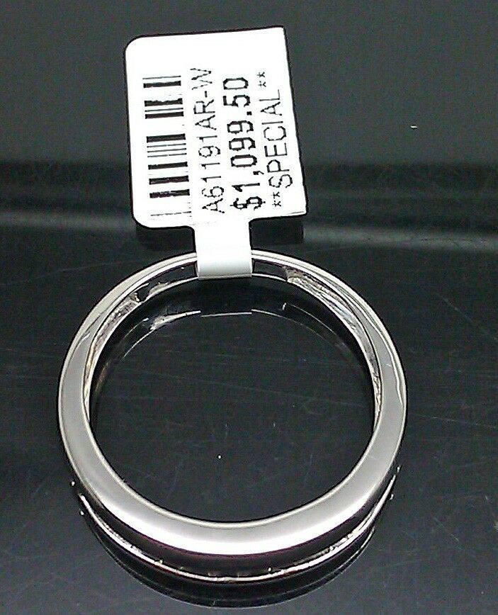 Mens 10k Gold White Gold Natural Diamond Band 0.25 Ct Wedding Anniversary Ring