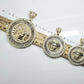 10k Yellow Gold Men Pendant  head Charm 3 -2 Inch REAL Round