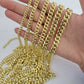 Real 10k Yellow Gold chain Bracelet 5mm-10mm Miami Cuban Link Necklace 8"-30"