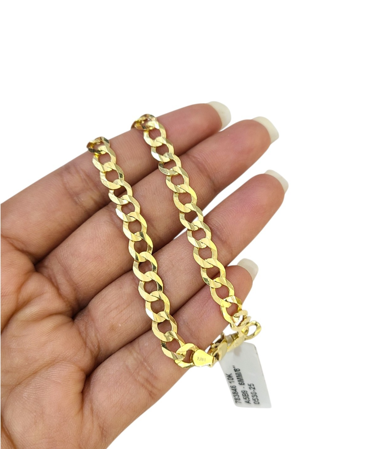 Real 10k Cuban Curb Bracelet Yellow Gold Solid 8 Inch 6mm 10kt Bracelet