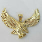REAL 10k Yellow Gold Eagle Charm Pendant Flying Bird Diamond Cut Yellow Men