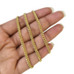 Real 10k Yellow Gold Necklace 3mm Miami Cuban Link Chain 22 Inch 10KT