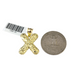 Real Gold 10k Chain X Initial Charm Miami Cuban Link 2.5mm Necklace Pendant SET