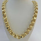 Mens Byzantine Chain 10k Gold Necklace 11mm 22" 24" 26" 28" 30" 10kt Yellow Gold