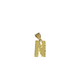 10K Yellow Gold N Initial Charm Pendant Alphabet Real 10kt Men Women