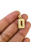 10K Yellow Gold Q Initial Charm Pendant Alphabet Real 10kt Men Women