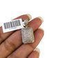 Real 10k Yellow Gold Pillow Diamond Charm Pendant 1'' inch Genuine 10kt