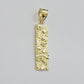 10k Yellow Gold Charm Nugget Bar Mens Pendant REAL 10KT , FREE SHIPPING