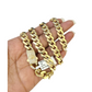 Real 10k Gold Chain 9mm Monaco Cuban Link Necklace 24'' Men's 10kt Yellow Gold