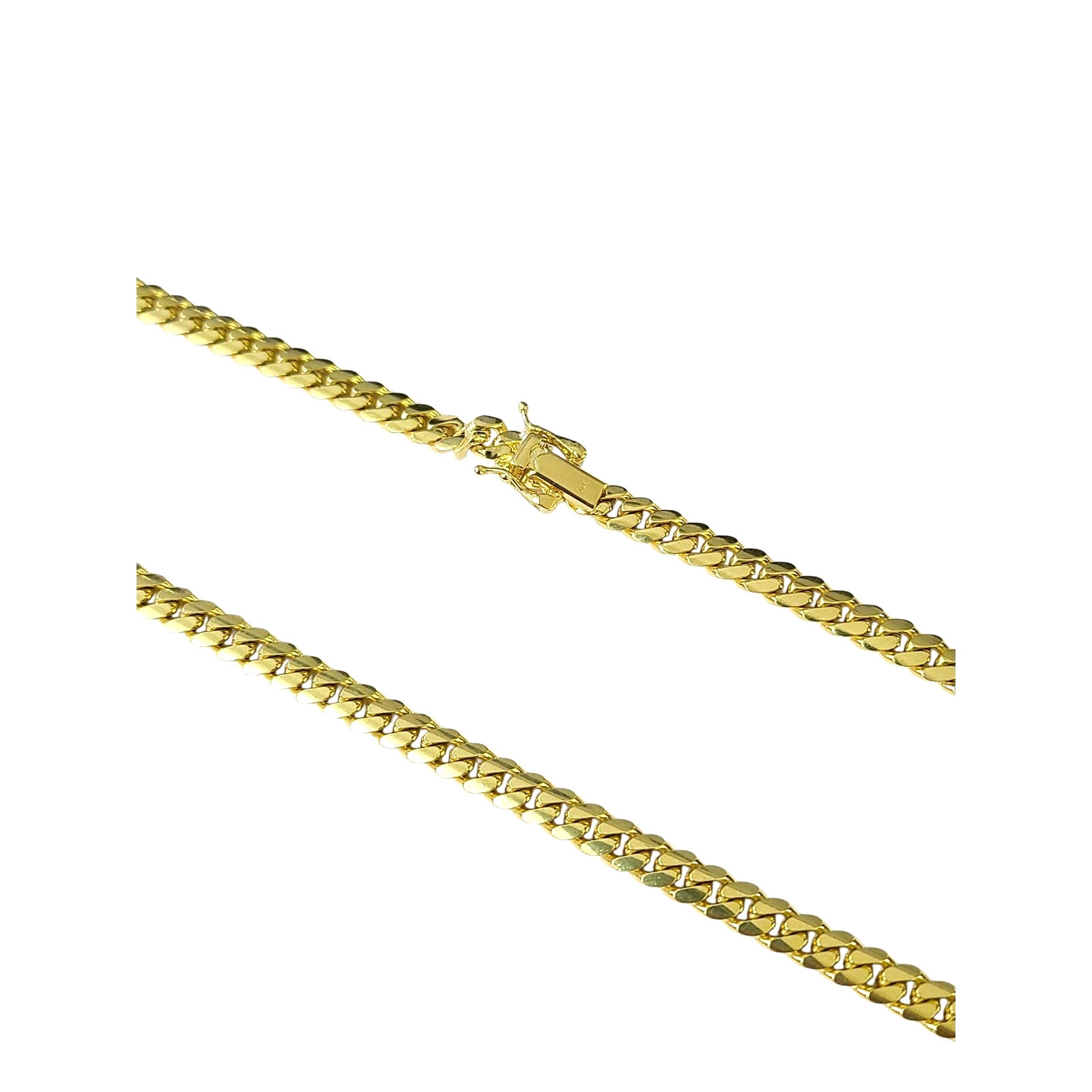 10K SOLID Gold Miami Cuban Link Chain 5mm 24" Inch Men Women Real Necklace