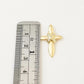 10K Yellow Gold Franco Chain Jesus CZ Stone Cross Pendant 1mm 16 18 20 22 Women