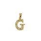 10k Gold Cuban Curb Chain Necklace G Initial Alphabet Pendant Charm 3mm Necklace