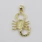 10k Gold Zodiac Scorpio Charm Pendant 2.5mm Rope Chain 18 20 22 24 26 28 Inches