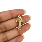 10k 2.5mm Rope Chain T Initial Alphabet Pendant 16"-28" Gold Set Charm Necklace