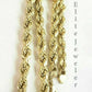 Real Gold 10k Rope Necklace Men' Chain 8mm 18"-30" Inch Yellow Gold Diamond Cuts