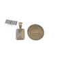 Real 10k Yellow Gold Pillow Diamond Charm Pendant 1'' inch Genuine 10kt