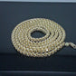 10k Yellow Gold Chain Men's Byzantine Necklace 28 Inch Lobster 3.5 mm, REAL,Rope