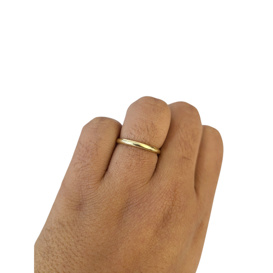 Real 14k Ring Band Yellow Gold 2mm Size 6 14Kt Genuine Womens Ladies