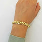 14K SOLID Gold Bracelet Miami Cuban Link Box Lock 9inch , yellow gold men women