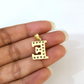 10k 2.5mm Rope Chain E Initial Alphabet Pendant 16"-28" Gold Set Charm Necklace