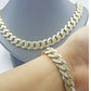 Real 10k Gold Monaco chain`14mm Cuban Link Royal Bracelet Diamond Cut