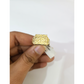 Real 10k Nugget Square Ring Yellow Gold Men 10Kt Genuine