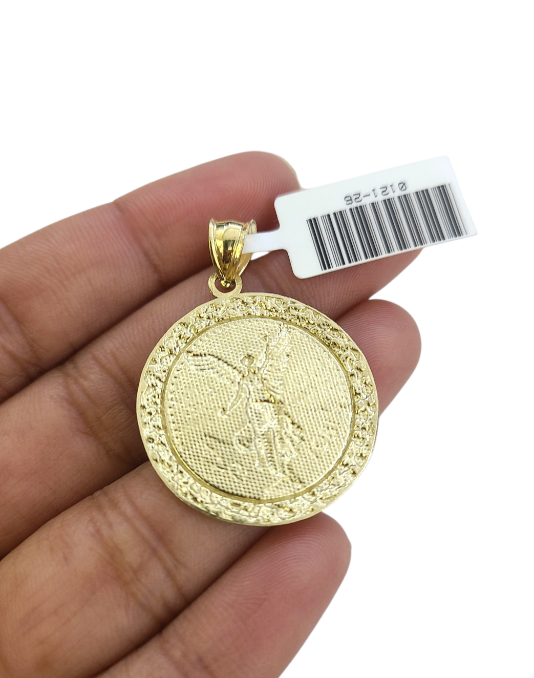 10k Gold Centenario Coin Pendant Charm Nugget Bezel 1.5 inch 50 Pesos 1947