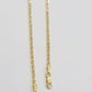 Real 18k Yellow Gold Rope Chain Necklace 24 Inch 2mm Solid 18 KT Men Women, SALE