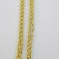 Real 14KT SOLID Yellow Gold 4mm Rope Chain Diamond Cut 18" Inches Lobster Lock